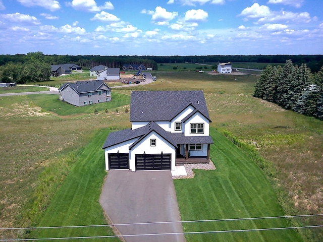 drone / aerial view featuring a rural view