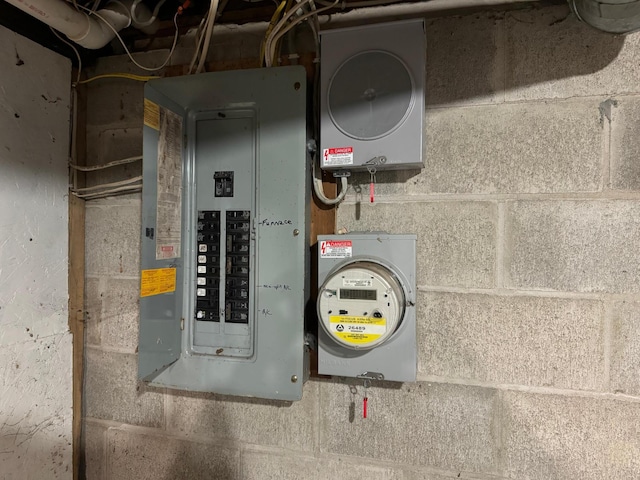 utility room featuring electric panel