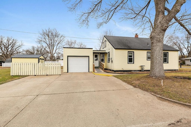 view of property exterior featuring a garage