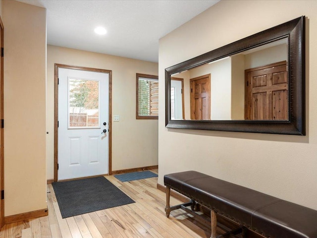 foyer featuring light hardwood / wood-style floors