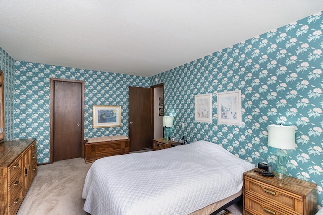 bedroom featuring a textured ceiling