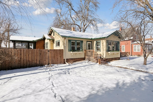 view of front of home