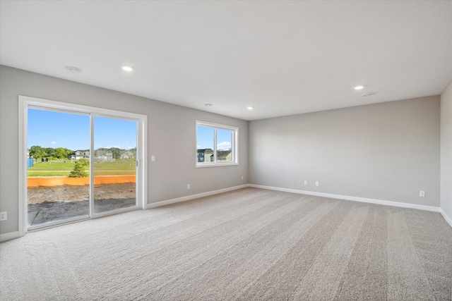 view of carpeted empty room