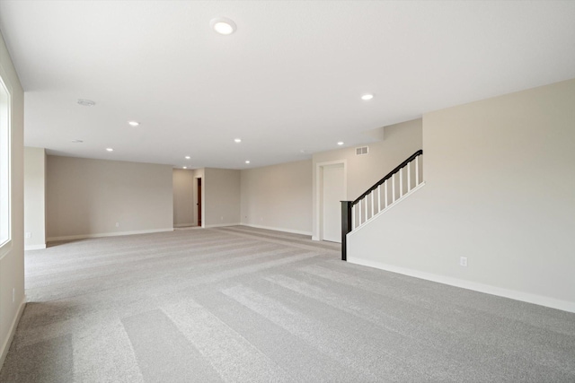 interior space with light colored carpet