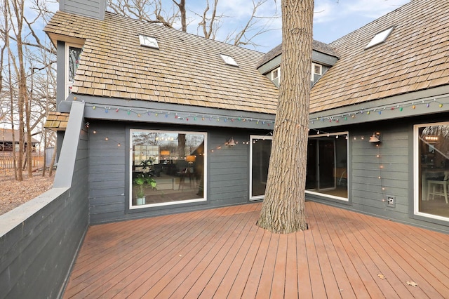 view of wooden deck