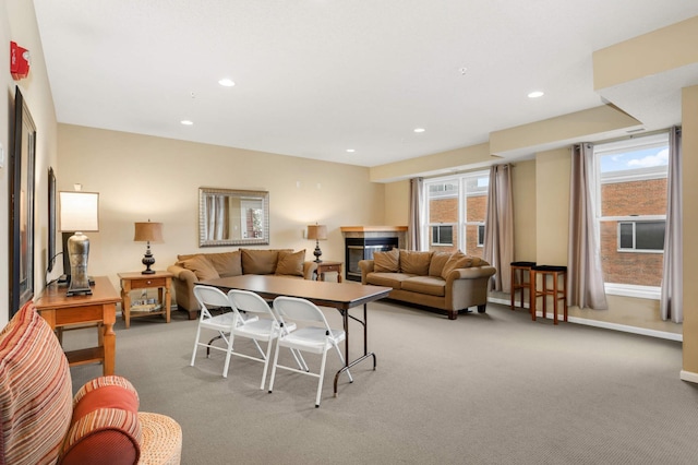 view of carpeted living room