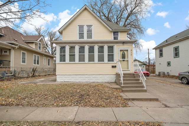 view of front of house with entry steps