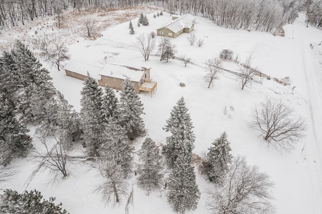 view of snowy aerial view