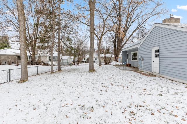 view of snowy yard