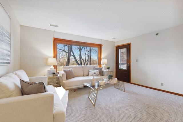 view of carpeted living room