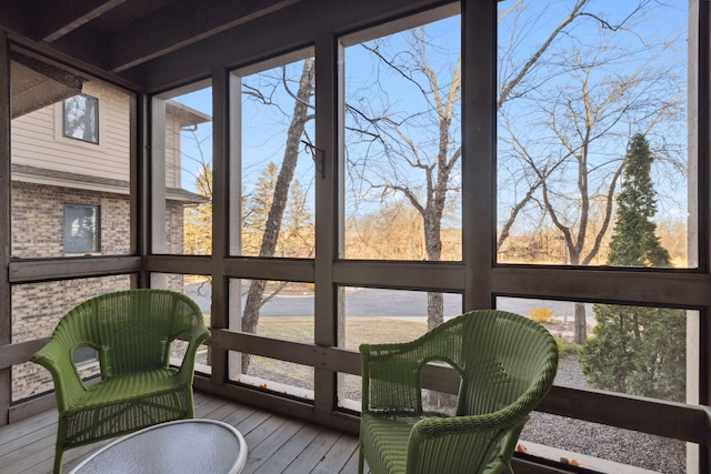 sunroom / solarium with a wealth of natural light