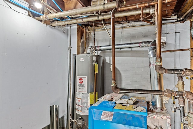 utilities featuring gas water heater