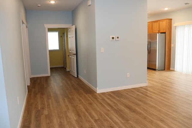 hall featuring light hardwood / wood-style flooring