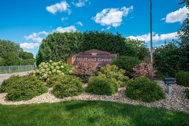 view of community sign