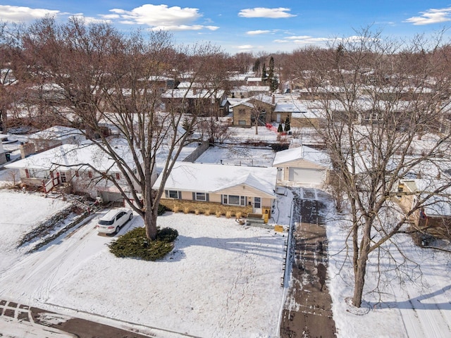 view of snowy aerial view