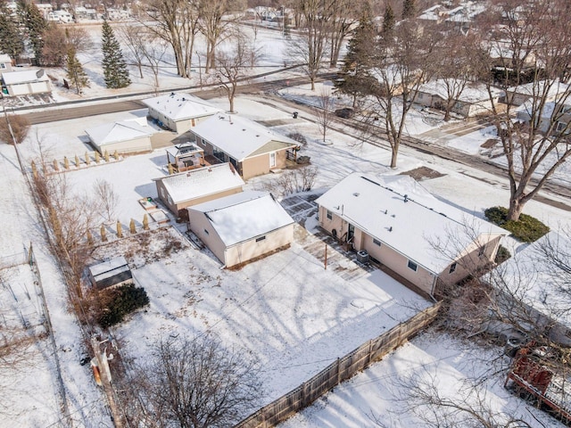 view of snowy aerial view