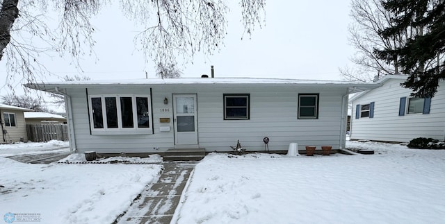 view of front of home