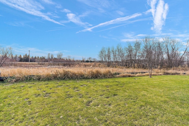 view of yard featuring a rural view