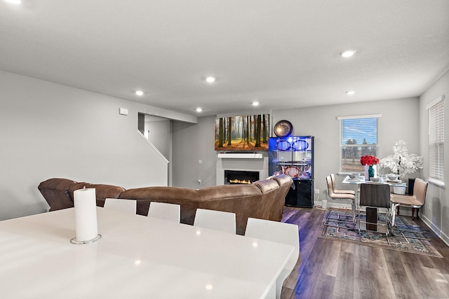 dining room featuring dark hardwood / wood-style floors