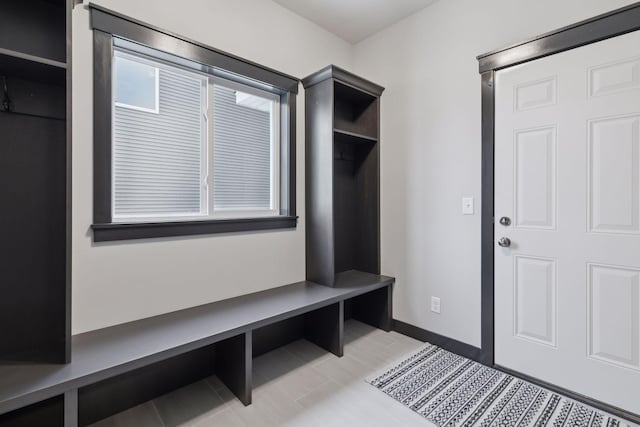 mudroom featuring light tile patterned floors