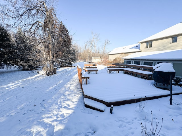 view of snowy yard