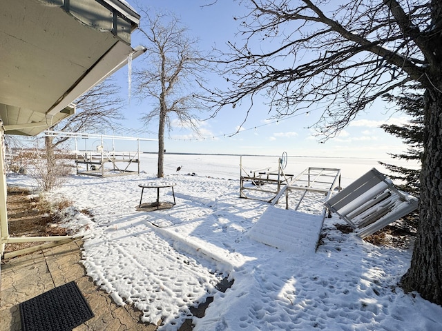 view of snowy yard