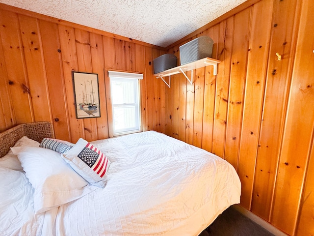 42536 Pleasure Park Rd, Ottertail, MN 56571 - bedroom with wooden walls and carpet