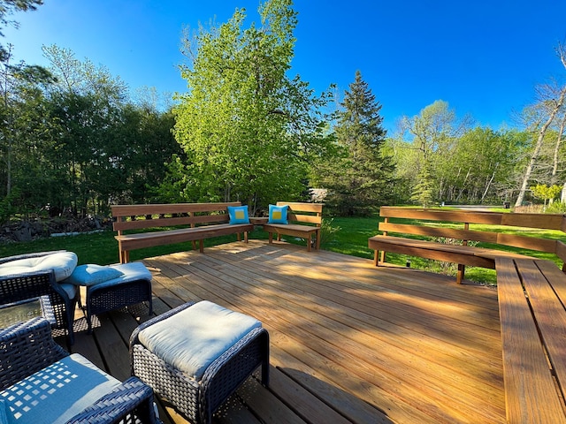 42536 Pleasure Park Rd, Ottertail, MN 56571 - view of wooden terrace