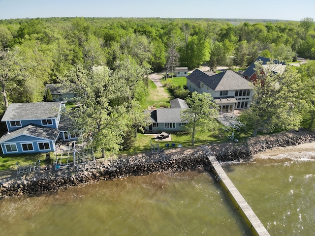 42536 Pleasure Park Rd, Ottertail, MN 56571 - drone / aerial view of a heavily wooded area and a nearby body of water