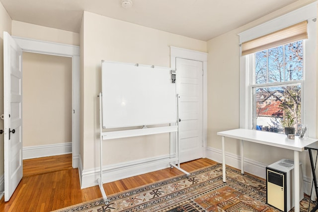 entryway featuring hardwood / wood-style flooring