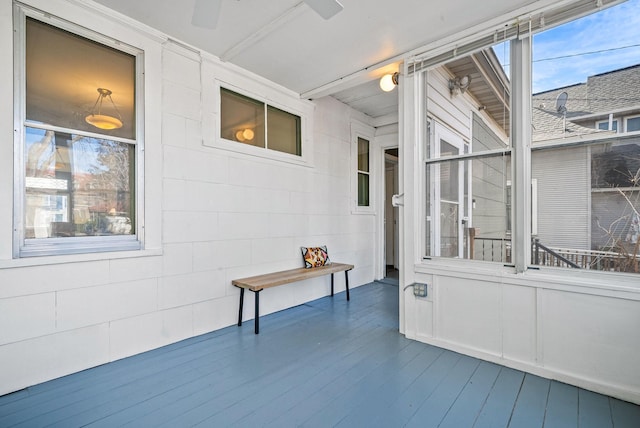 view of sunroom / solarium