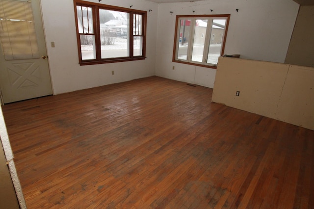 interior space featuring dark hardwood / wood-style flooring