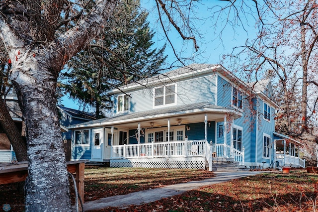 view of front facade with covered porch