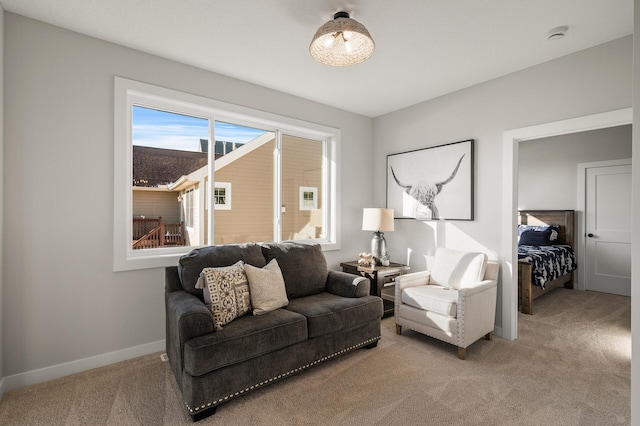 view of carpeted living room