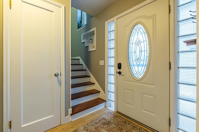 entryway featuring light wood-type flooring