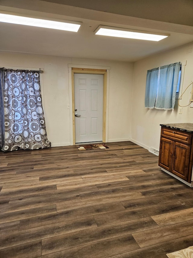 entryway featuring dark wood-type flooring