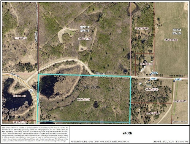 TBD 240th St, Akeley MN, 56433 land for sale