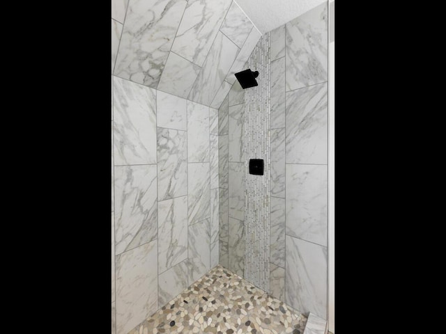 bathroom with tiled shower