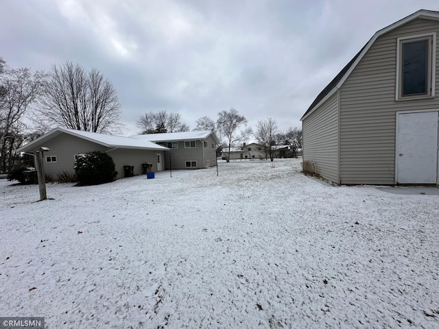 view of snowy yard