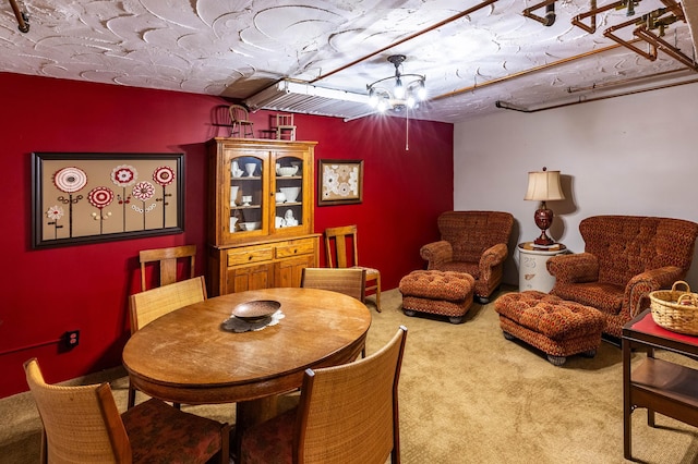 661 Market St, Winona, MN 55987 - carpeted dining space featuring a textured ceiling