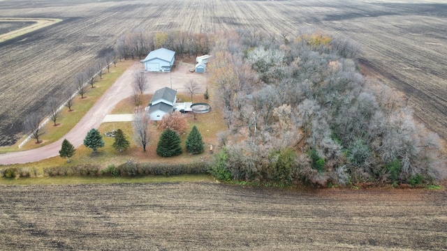 drone / aerial view featuring a rural view