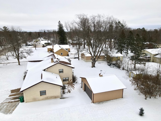 view of snowy aerial view