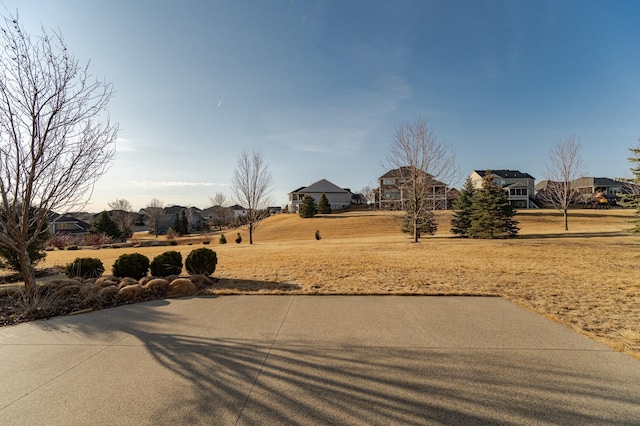 view of street featuring a residential view