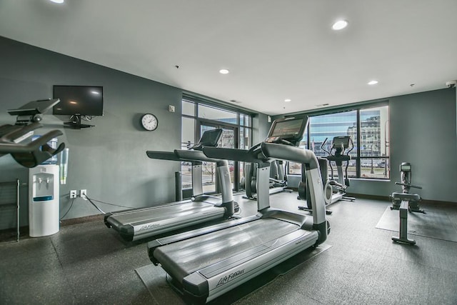 view of exercise room