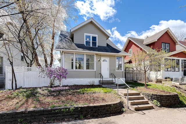 view of bungalow-style home