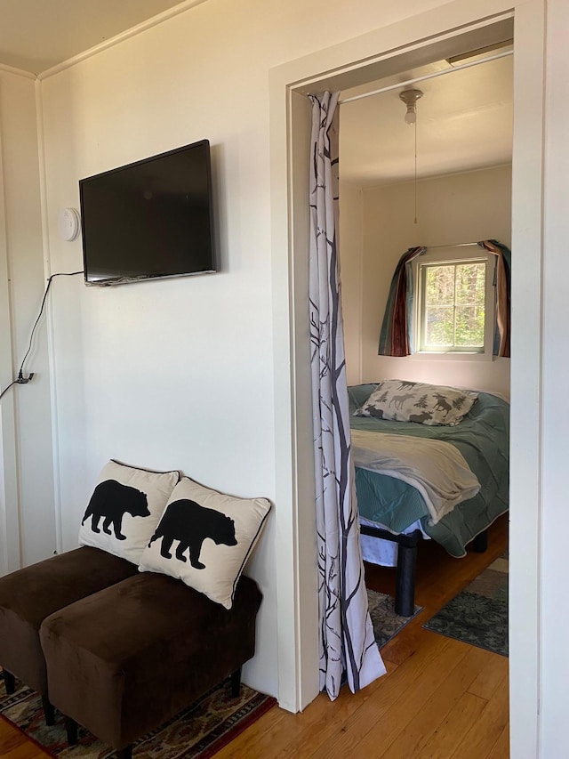 bedroom featuring hardwood / wood-style floors