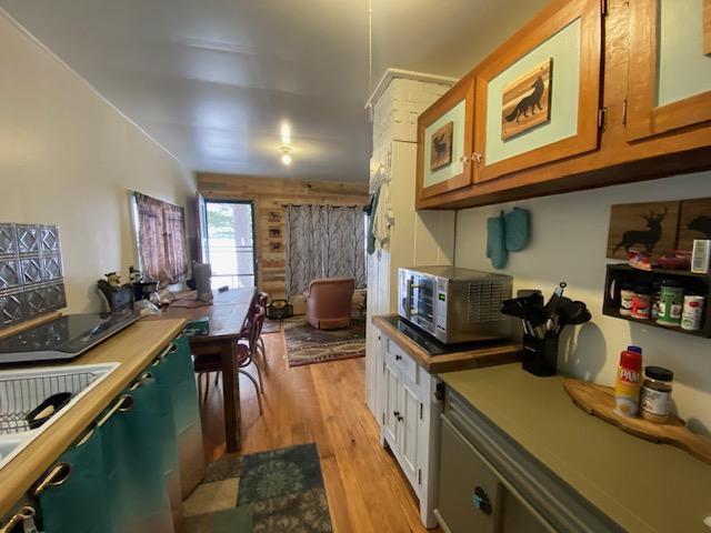 kitchen featuring sink and light hardwood / wood-style floors