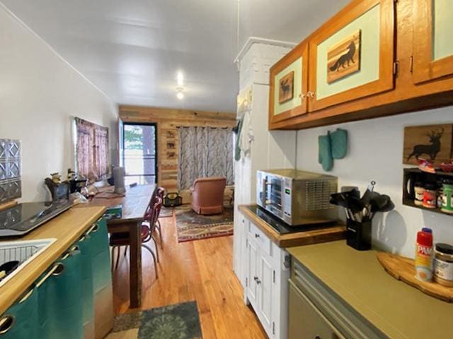 kitchen featuring light wood-type flooring