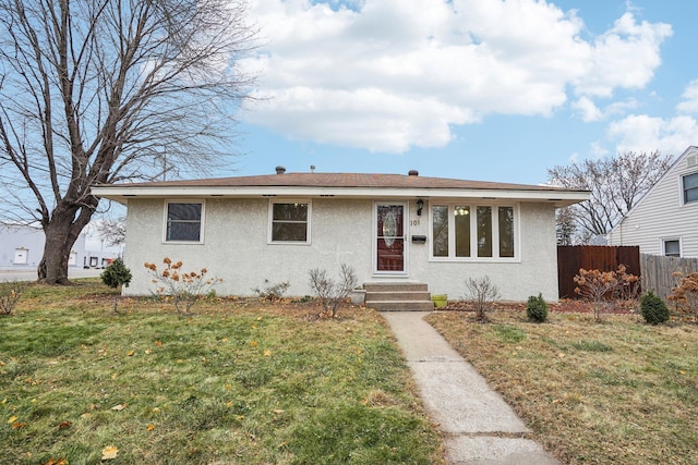 view of front of house with a front yard