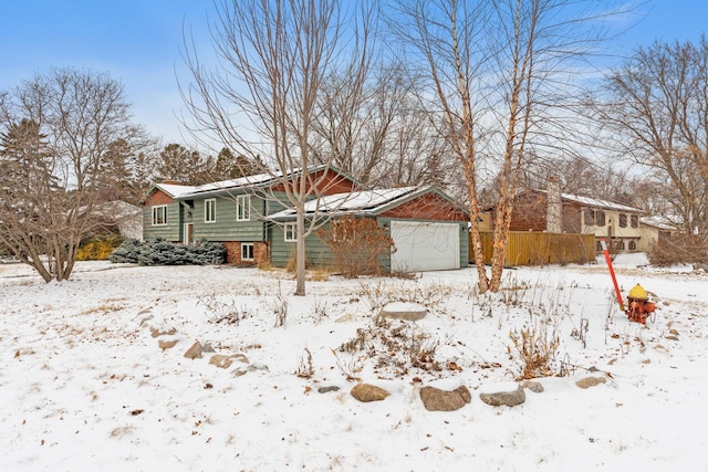 exterior space featuring a garage